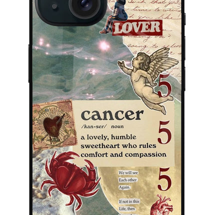 Cancer Zodiac iPhone 15 Glass Case