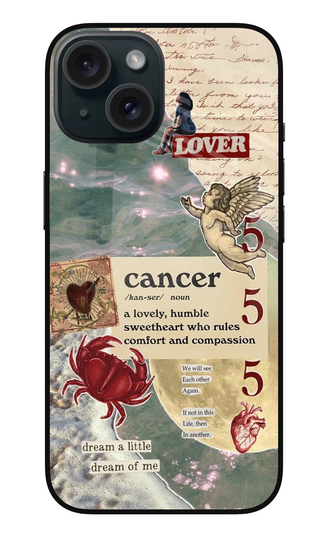 Cancer Zodiac iPhone 15 Glass Case