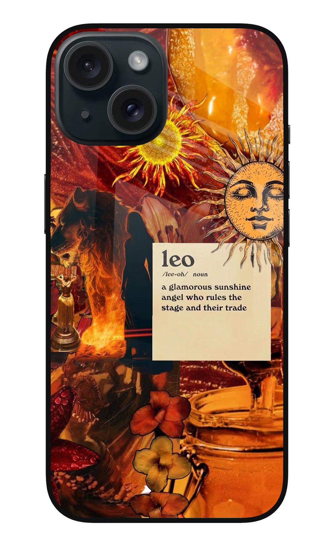 Leo Zodiac iPhone 15 Glass Case
