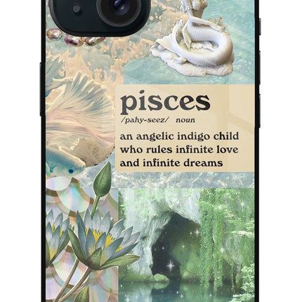Pisces Zodiac iPhone 15 Glass Case