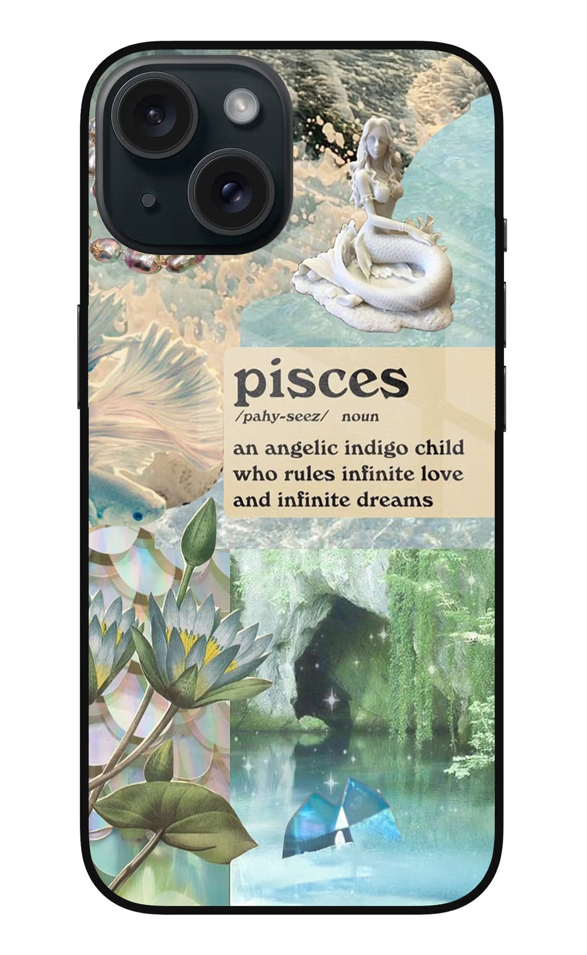 Pisces Zodiac iPhone 15 Glass Case