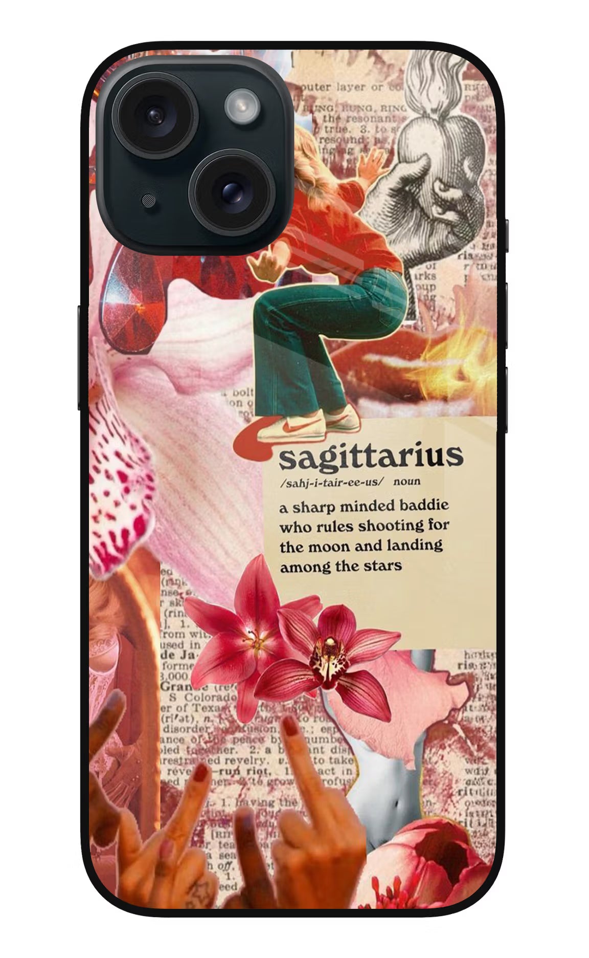 Sagittarius Zodiac iPhone 15 Glass Case