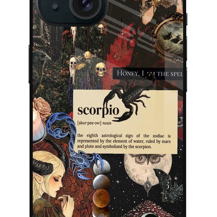 Scorpio Zodiac iPhone 15 Glass Case
