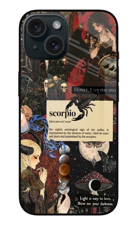 Scorpio Zodiac iPhone 15 Glass Case