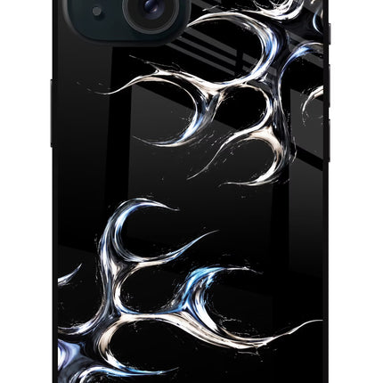 Chrome Tribal iPhone 15 Glass Case