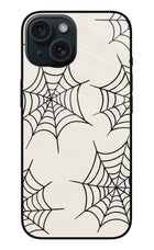 Spider Web iPhone 15 Glass Case