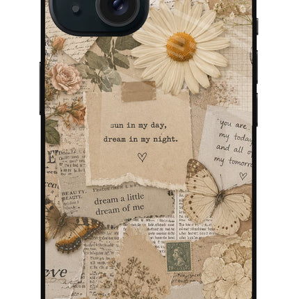 Vintage case iPhone 15 Glass Case Back Cover by Casekaro