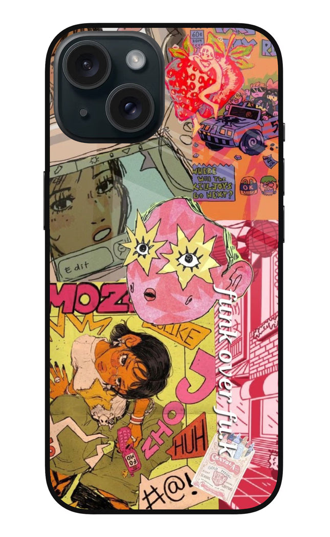 Funkover iPhone 15 Glass Case
