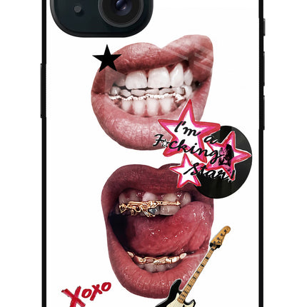 Rockstar iPhone 15 Glass Case
