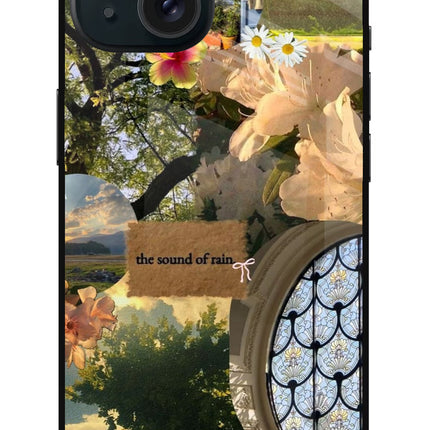 Rain iPhone 15 Glass Case