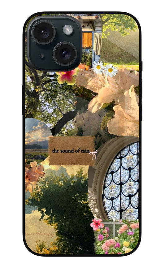 Rain iPhone 15 Glass Case