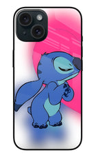 Stitch Hug iPhone 15 Glass Case