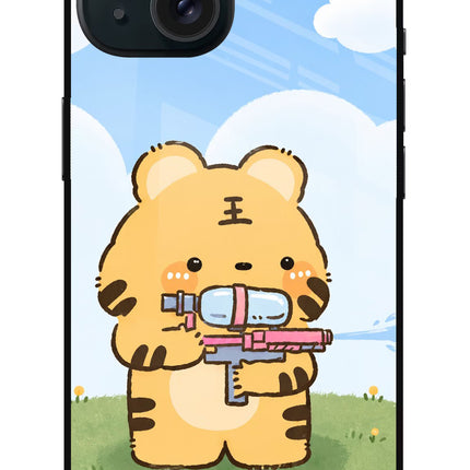 Tiger Treat iPhone 15 Glass Case