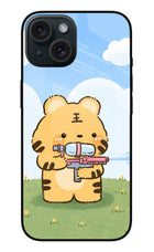 Tiger Treat iPhone 15 Glass Case