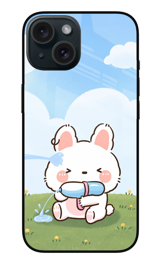 Bunny Treat iPhone 15 Glass Case
