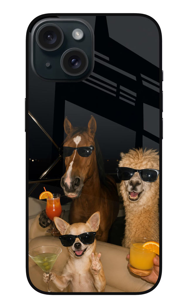 Party Squad iPhone 15 Glass Case
