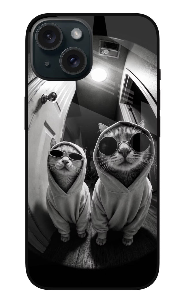 Hood Cats iPhone 15 Glass Case