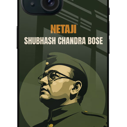 Netaji Legacy iPhone 15 Glass Case Back Cover by Casekaro