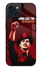 Bhagat Singh Revolution iPhone 15 Glass Case