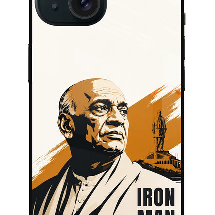 Sardar Patel Iron Will iPhone 15 Glass Case