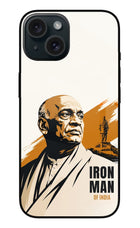 Sardar Patel Iron Will iPhone 15 Glass Case