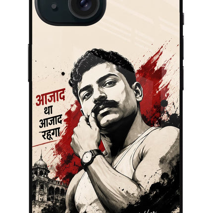 Chandrashekhar Azad Fearless iPhone 15 Glass Case