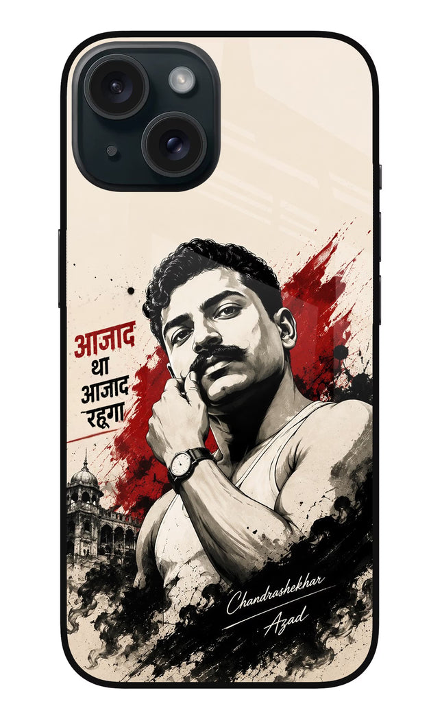Chandrashekhar Azad Fearless iPhone 15 Glass Case