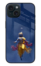 Cosmic Krishna iPhone 15 Glass Case