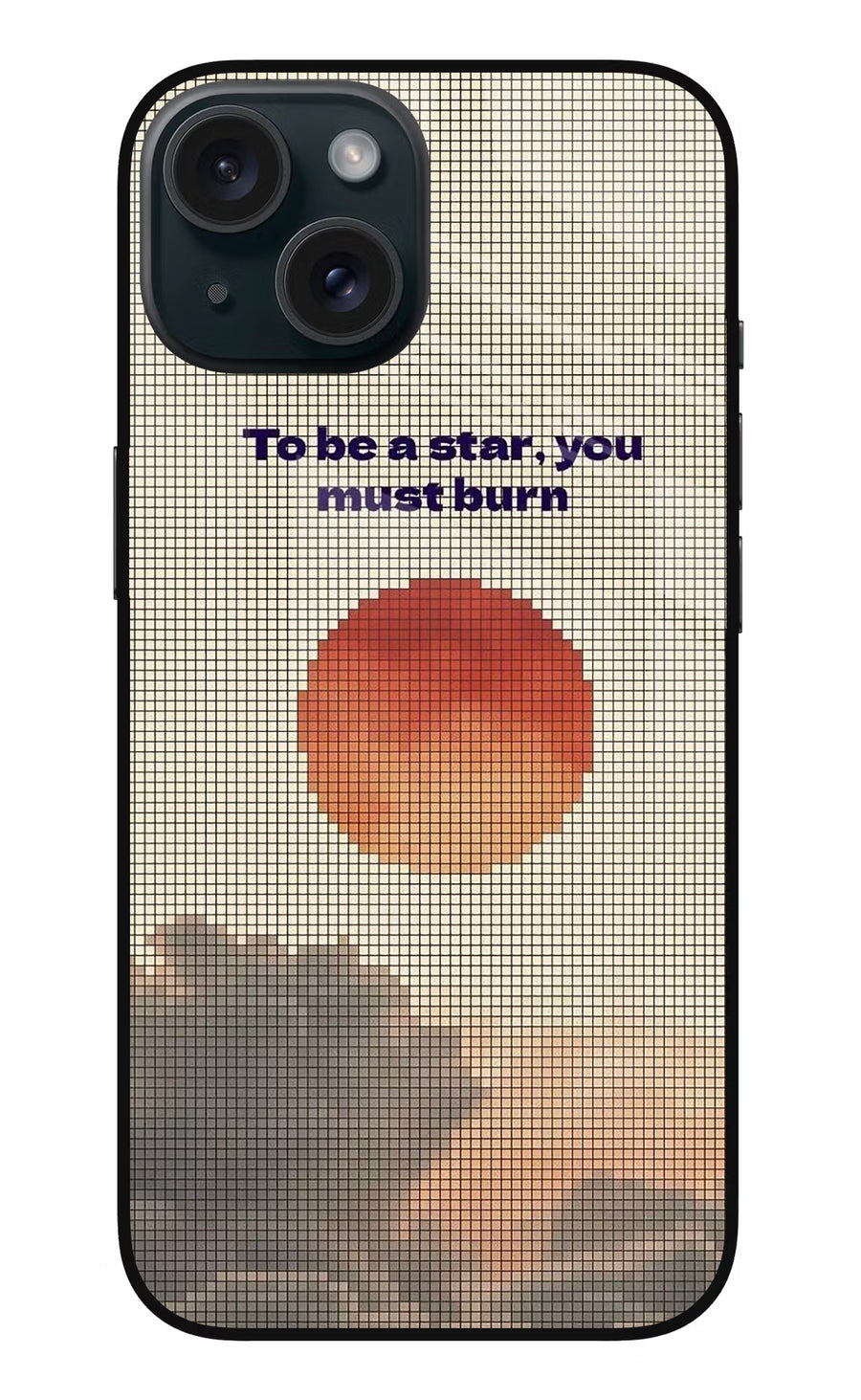 Pixel Sun iPhone 15 Back Cover, Glass case