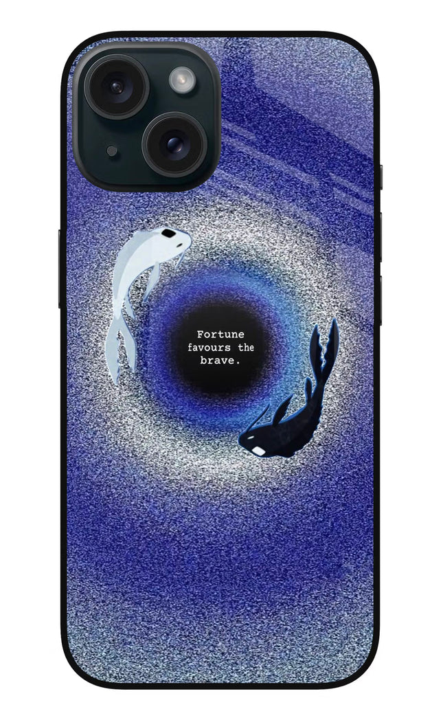Dark Koi iPhone 15 Glass Case