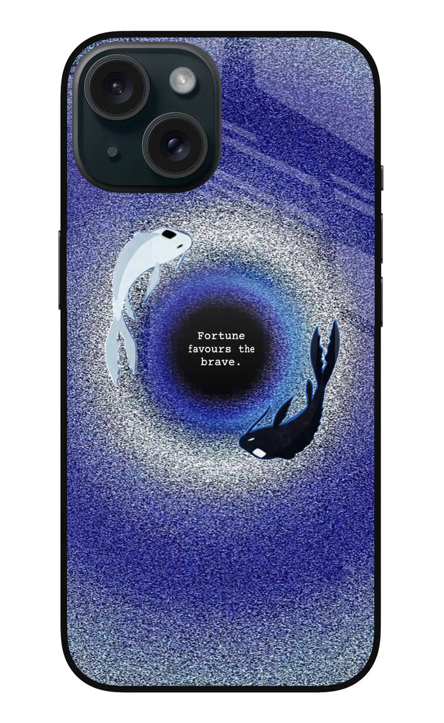 Dark Koi iPhone 15 Back Cover, Glass case