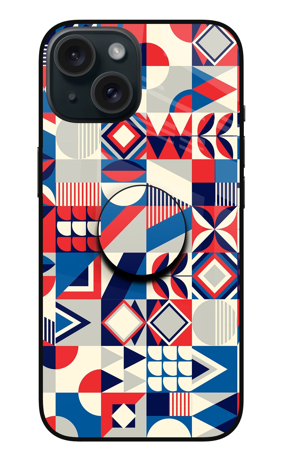 Colorful Pattern iPhone 15 Pop Case