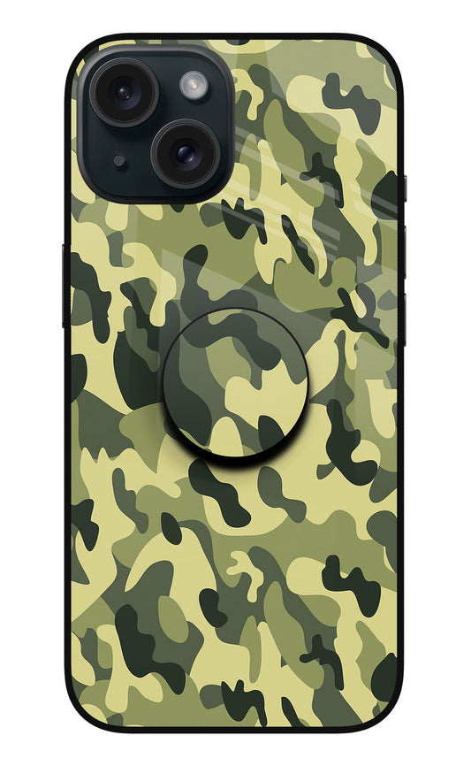 Camouflage iPhone 15 Glass Case