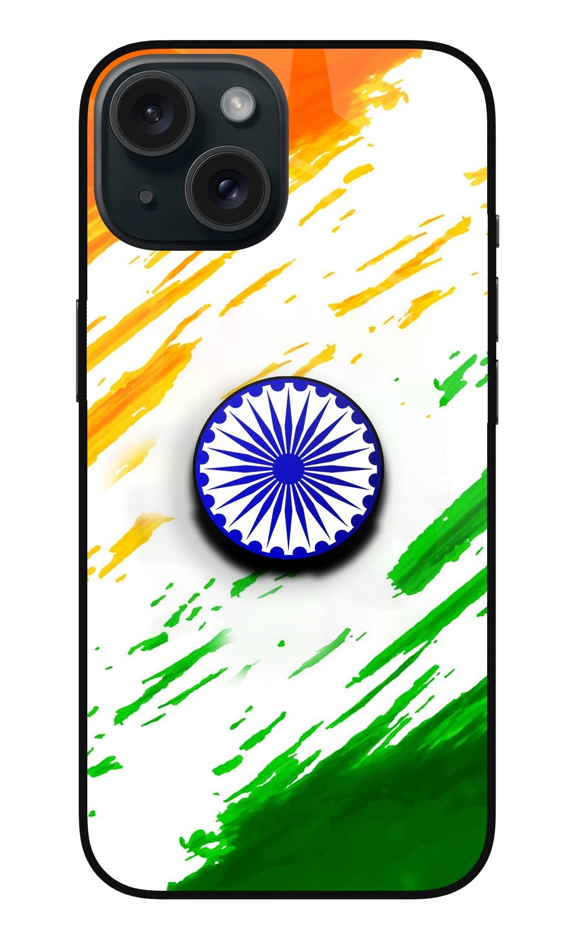 Indian Flag Ashoka Chakra iPhone 15 Pop Case