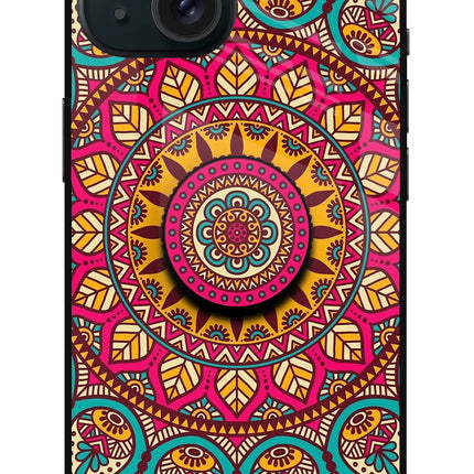 Mandala iPhone 15 Glass Case