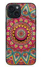 Mandala iPhone 15 Glass Case
