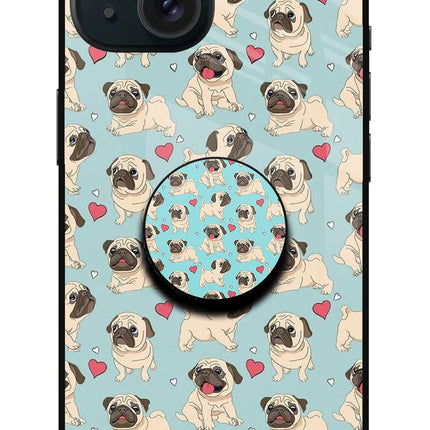 Pug Dog iPhone 15 Glass Case