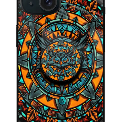 Angry Owl iPhone 15 Glass Case