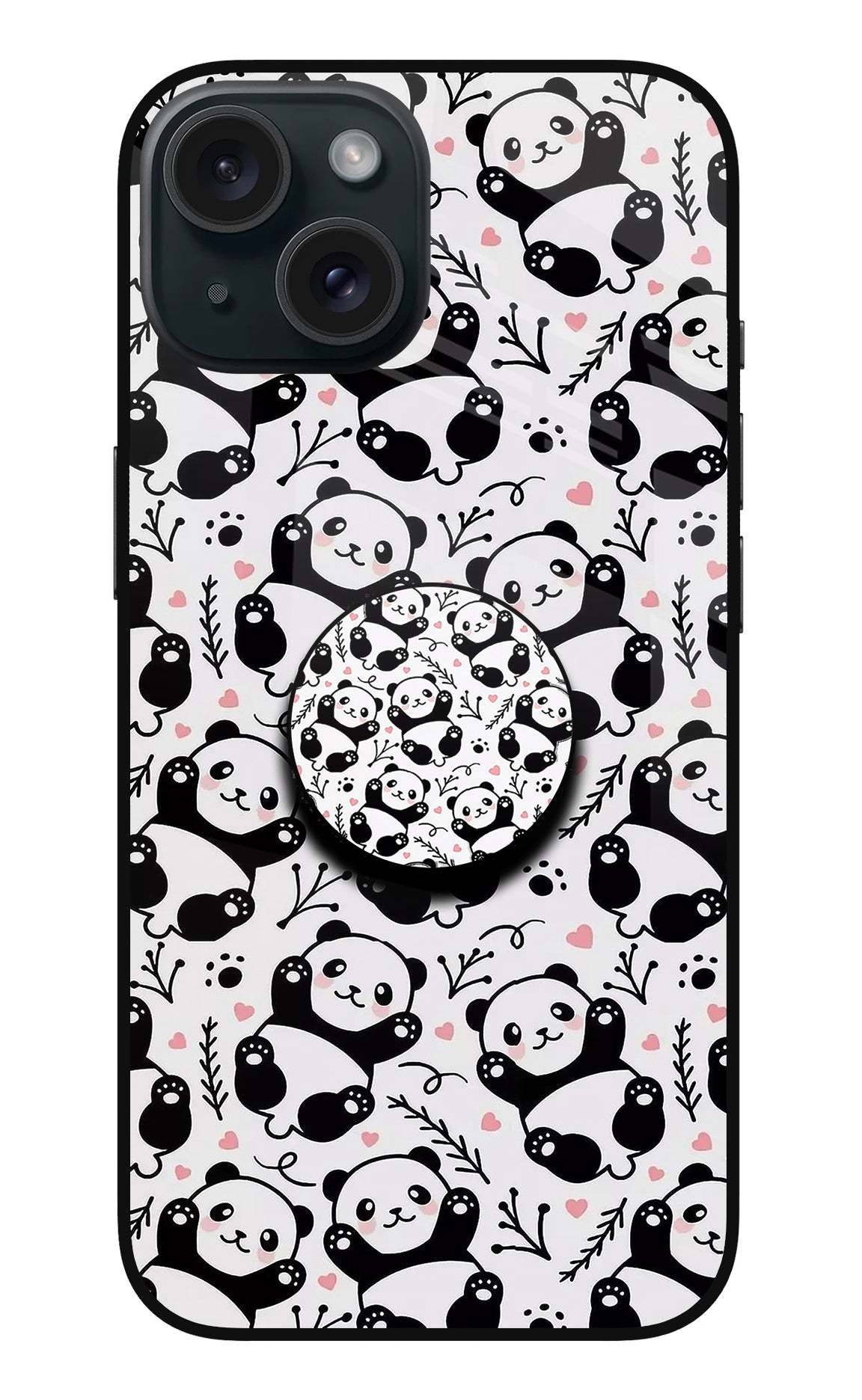 Cute Panda iPhone 15 Pop Case