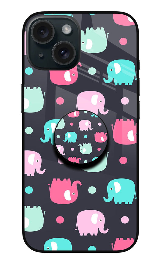 Baby Elephants iPhone 15 Glass Case