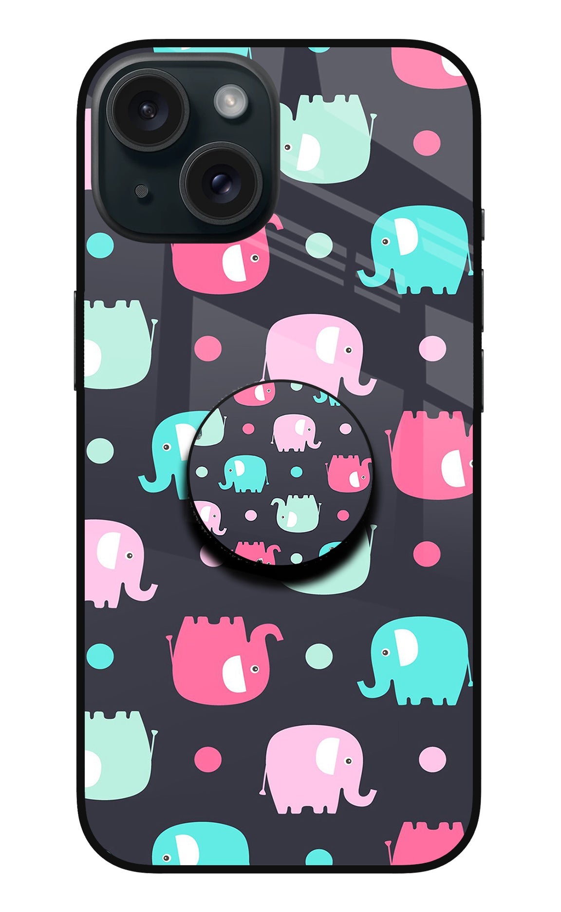 Baby Elephants iPhone 15 Pop Case