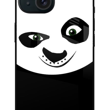 Panda iPhone 15 Plus Glass Case