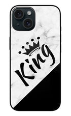 King iPhone 15 Plus Glass Case Back Cover by Casekaro