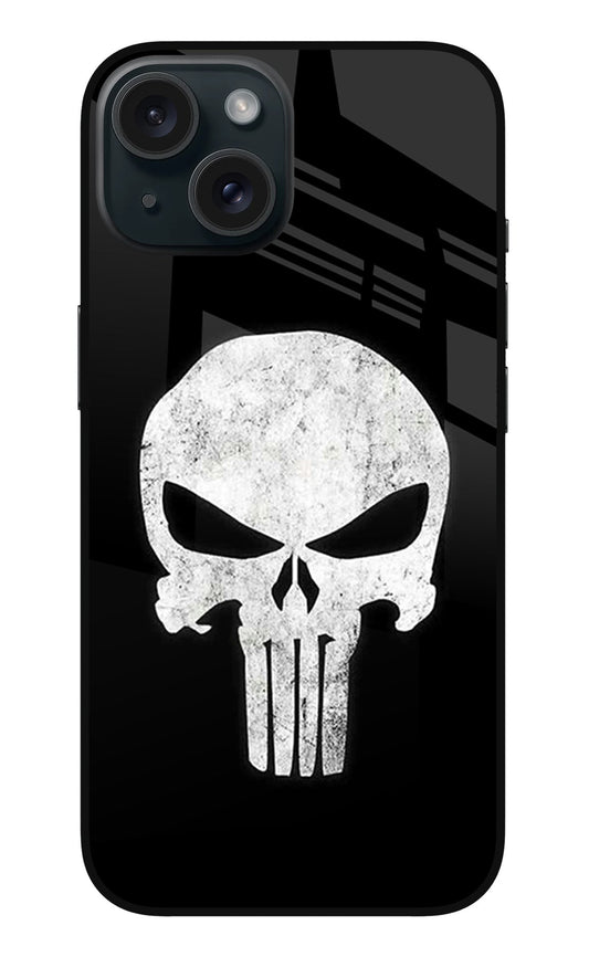 Punisher Skull iPhone 15 Plus Glass Case