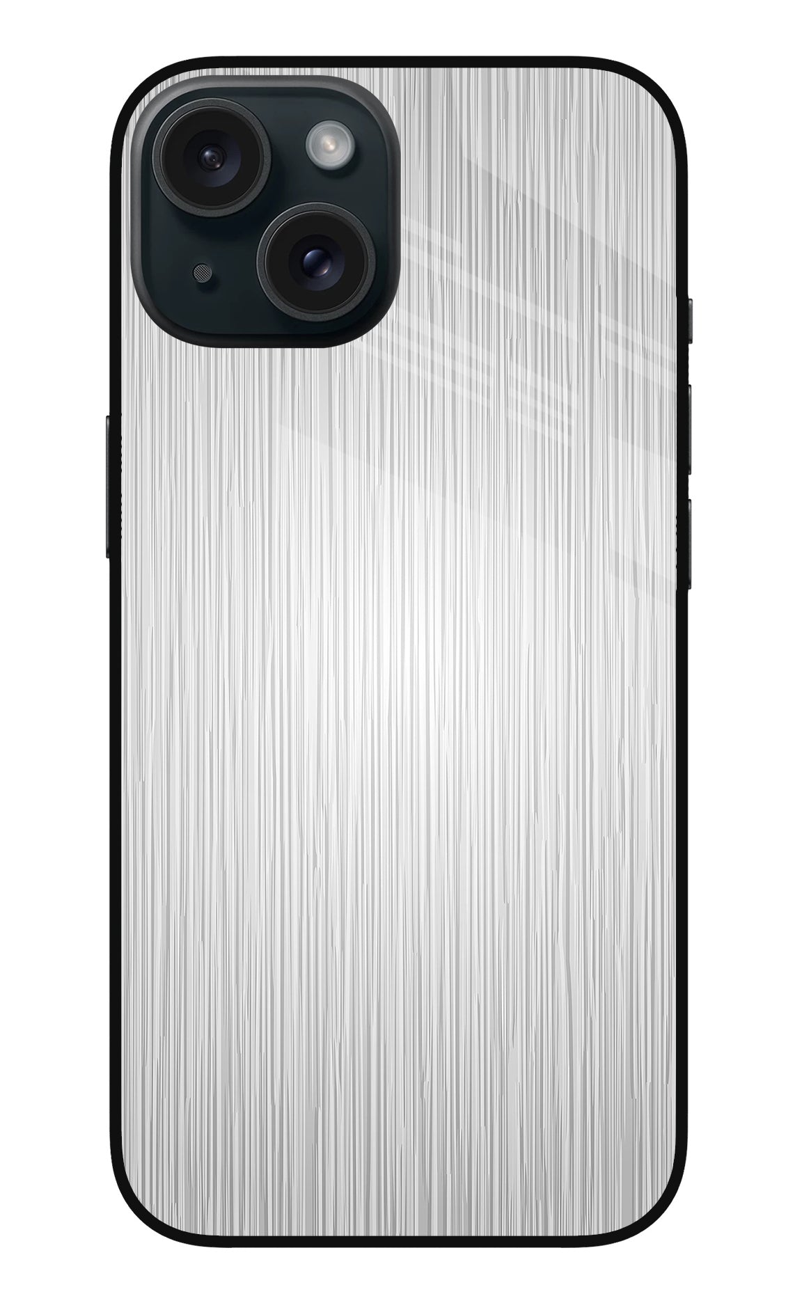 Wooden Grey Texture iPhone 15 Plus Back Cover