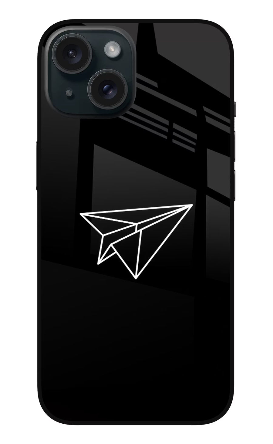 Paper Plane White iPhone 15 Plus Back Cover, Metal case