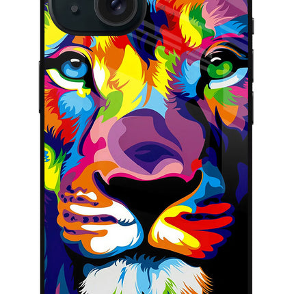 Lion iPhone 15 Plus Glass Case