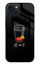 Coffee iPhone 15 Plus Glass Case