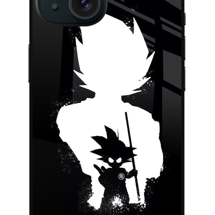 Goku Shadow iPhone 15 Plus Glass Case