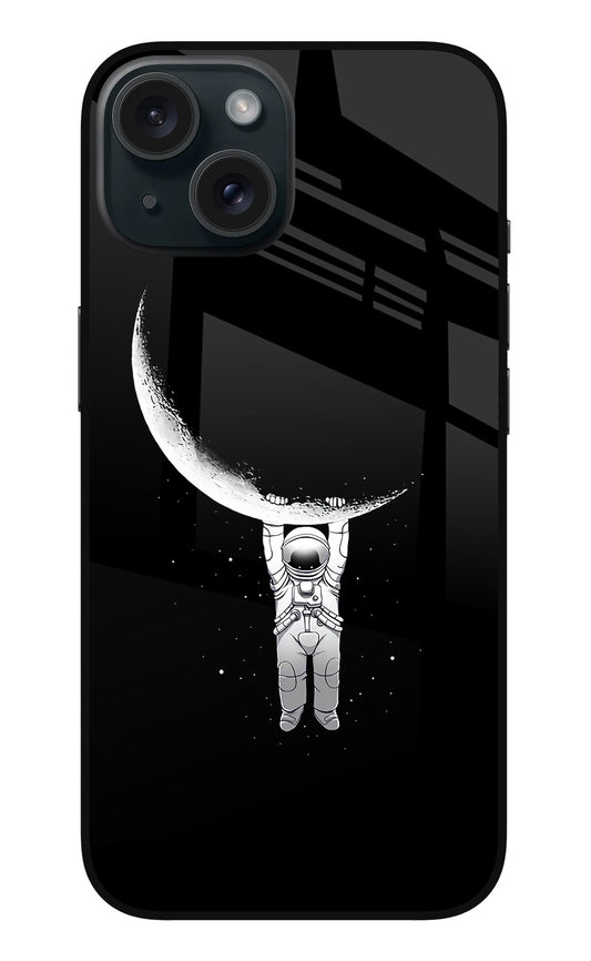 Moon Space iPhone 15 Plus Glass Case